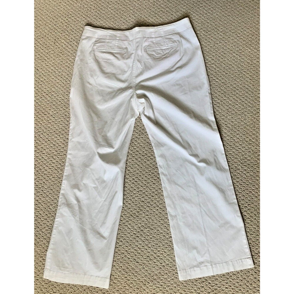 Talbots White Stretch Wide Leg Sailor Pants Women’s Size 16Petite - Picture 7 of 9